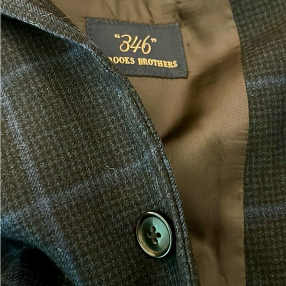Brooks Brothers Navy and Black Plaid Blazer - Picture 4 of 4